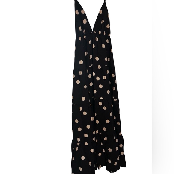 made in Italy Dresses & Skirts - Black Polka Dot Maxi Dress